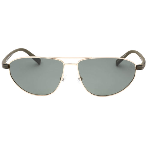 Timberland Green Polarized Lens Gold Sunglasses TB9324 32R